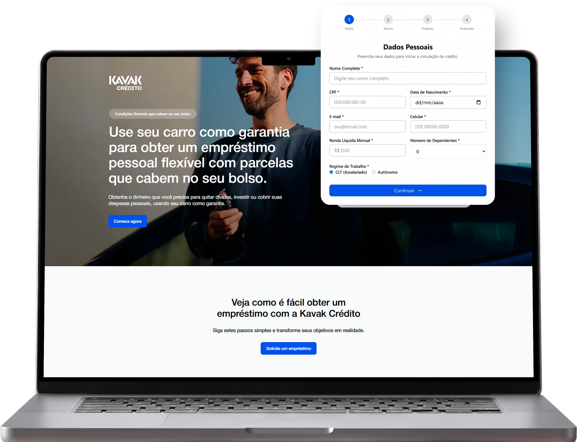 Kavak Crédito: Plataforma unificada para simulação e contratação de crédito veicular